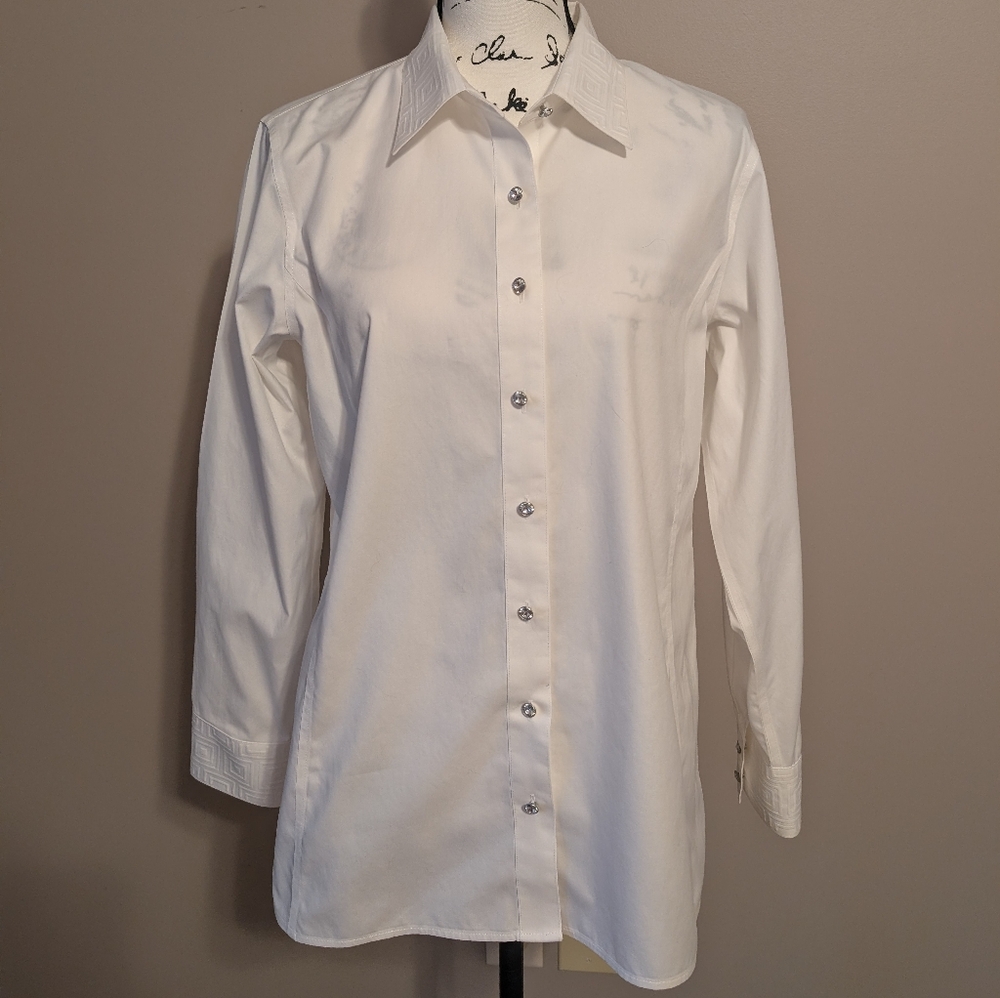 Chico's Non Iron Button Front Shirt